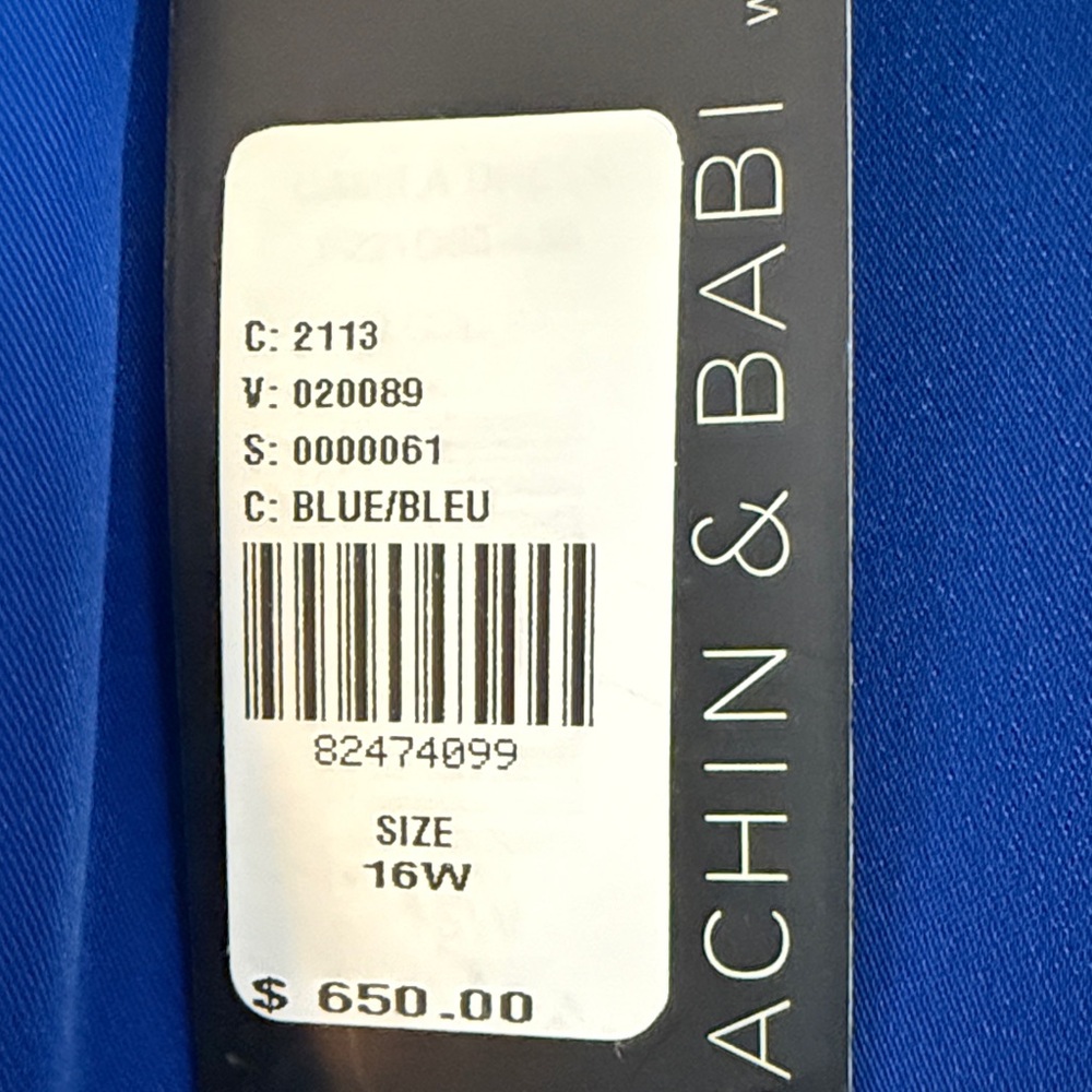 Sachin + Babi Cobalt Blue Evening Dress